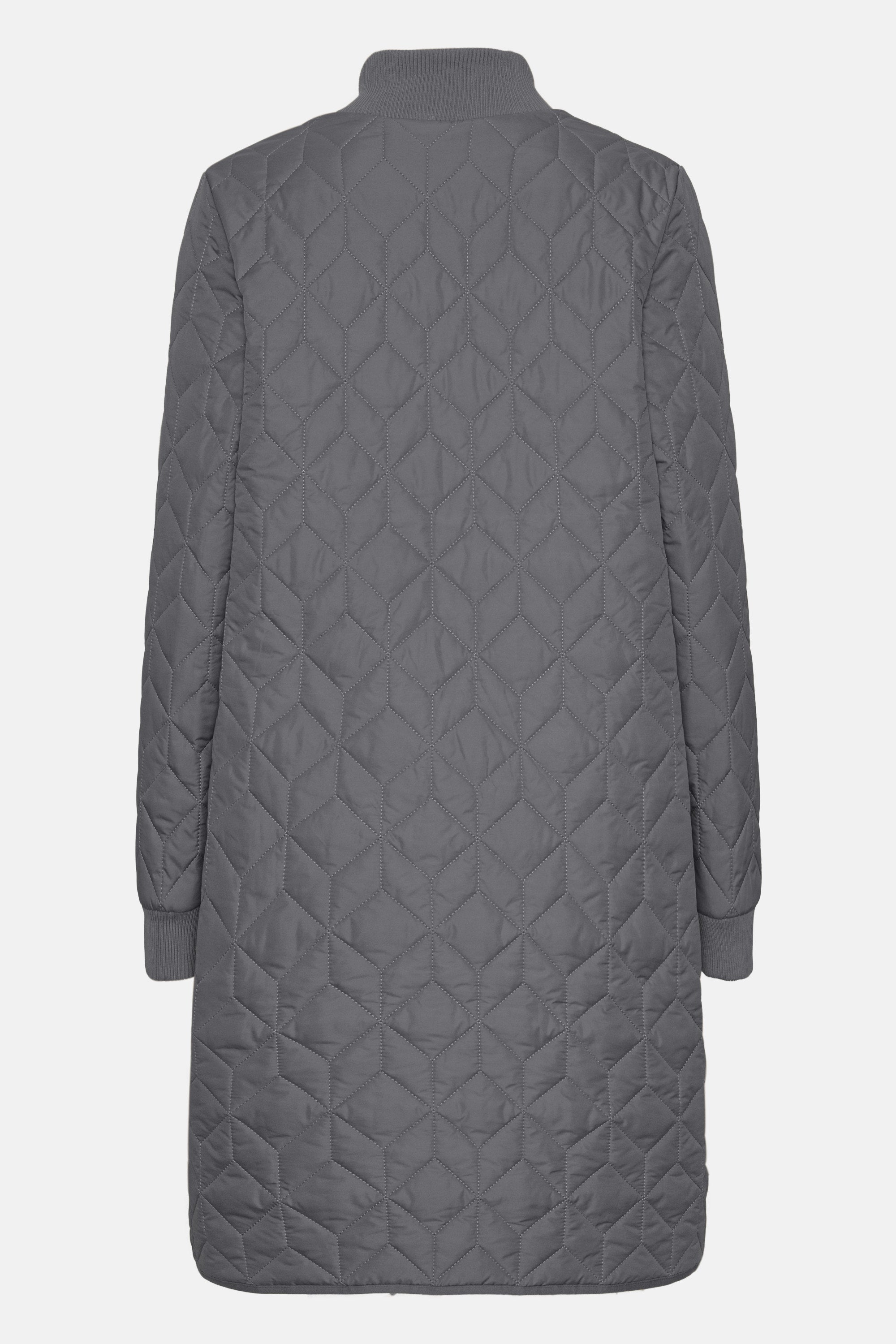 Lång Quiltad Jacka - Dark Shadow